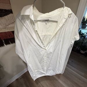 Madewell Women's White Button-Up Shirt